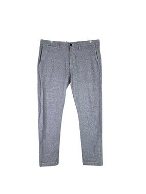 Mens J.Crew Gray Stretch Slim Fit Pants Cotton Blend Stretch Size 34X34